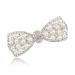 EMZHOLE Elegant Rhinestone Pearl Bow Hair Barrette - White | Crystal Headdress Hairpin and Accessories - Buy Online on GoSupps.com