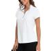 LRD Women's Golf Polo Shirt UPF 30 Quarter Zip Short Sleeve - Small White/Floral - Buy Online on GoSupps.com