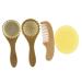 SECFOU Baby Gifts Baby Gifts 1 Set Comb for Cap Hair Cradle Wooden Shower Wool Scrubber Bath Brush Toddlers Scalp Newborns and Baby Silicone Head Massager Gift with Baby Hair Brush Baby Hair Brush