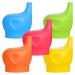 5Pcs Multifunctional Silicone Sippy Overflow cover Lovely Elephant Design Spill-Proof Silicone Kids Lids lovely Unique cartoon design insulation cap elephant 5pcs