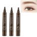 LnYozg Magic Eyebrow Pencil, 2024 Upgrade Waterproof Microblading Eyebrow Pencil Contour Pen Creates Natural Looking Eyebrow Makeup Effortlessly (Dark Brown)