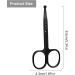 Stainless Steel Curved Nose Hair Scissors - Professional Trimming Tool for Ear, Nose, Eyebrows, Eyelashes - Rounded Safety Blades (Black) - Buy Online on GoSupps.com