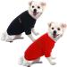 Hualisiji dog sweater fleece dog sweater large dogs sweatshirt warm and light with a soft texture easy to wear and light colors (s red+navy blue) S 2PCs red+navy blue