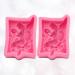 2pcs Candle D Ice Fairy Molds Pink Baking Flower Cream Mousse Gadget Chocolate Home DIY Creative Silicone Decorating Fondant Tool for Pudding Cake - Buy Online on GoSupps.com