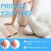Gel Toe Caps - 12 Piece Toe Protectors for Women - Prevent Bunions, Hammertoes, Calluses, Corns, Blisters - Fabric Toe Tubes with Covers (0.79 Inch Diameter) - Buy Online on GoSupps.com