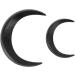 Moon Hairpin Fashion Moon Hair Stick Wooden Lightweight Accessories 2 Sizes Carved for Long Hair (Black) - Buy Online on GoSupps.com