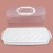 13-inch Portable Plastic Rectangular Bread Box - Translucent Cake Container for Buns, Rolls, Cakes, Bagels - White - Buy Online on GoSupps.com