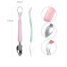 PLABBDPL 2Pcs Baby Fruit Double Head Scraping Spoon | Stainless Steel & Silicone Soft Spoon for Easy Feeding - Buy Online on GoSupps.com
