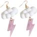 Healeved 2 Pairs Cloud Earrings Acrylic Earring 3d Cute 8x3.3cmx2pcs As Shownx2pcs - Buy Online on GoSupps.com