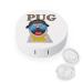 Cool Pug Cute Contact Lens Case Travel Portable Round Contact Storage Box Kit with Mirror for Daily Outdoor