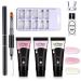 GMWD Poly Nail Gel Kit Gel Nail Extension Kits 3 Colours 15ml Polygel Nail Starter Kit Professional Nail Builder Gel Set Quick Extension Building Gel Starter Kit Nail Art Sets for Beginners