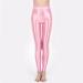 YONGHS Women's High Waist Metallic Pink Leggings - Medium - Buy Online on GoSupps.com