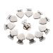 Jihuoo 20 pieces metal heart shape pacifier clips pacifier braces clips pacifier chains clips bibs clips replacement for braces