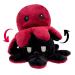 COLORS Reversible Octopus Plush large - Happy and Sad Moody octopus Stuffed toy- size 20cm Octopus Plushie Reversable teddy - Flip Octopus UK shows Emotion without saying words! (Wine Red Balck 20cm)