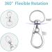 100PCS Keychain Hooks with Key Rings  Metal Swivel Lobster Claw Clasps  for Keychain Clip Lanyard  Jewelry Making  Crafts (Silver) - Buy Online on GoSupps.com