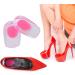 Gel Heel Cups for Plantar Fasciitis & Heel Spur Pain Relief - 2 Pairs Silicone Heel Cup Pads with Achilles Support - Pink/Medium - Buy Online on GoSupps.com
