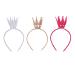 Crown Headband Princess Crown Headband Glitter Hair Bow Baby Birthday Party Tiara 3 Pieces
