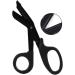 Stainless Steel Medical Bandage Scissors - EMT & Trauma, First Aid Tool for Paramedic, Nurses & Doctors - Precise Cut, Bent Black Scissors - Buy Online on GoSupps.com