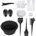 13 Pieces Hair Dye Coloring Kit LauCentral Hair Bleaching Set with Brush Tinting Bowl Comb Ears Covers Hairdressing Clips Gloves for Salon Personal DIY