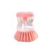 rongweiwang PP Cookware Brush Nonslip Detachable Soft Hair Washable Cleaning Brushes Tool Accessories with Wash-up Dispenser Pink