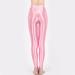 YONGHS Women's High Waist Metallic Pink Leggings - Medium - Buy Online on GoSupps.com