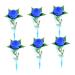LIFKICH 6pcs Silk Roses Valentines Day Gift Romantic Candles Artificial Rose Never Withered Rose Red Home Decor Wishing Bottle Rose Gifts Eternal Rose Lamp Blue Gifts Led Blue Rose Blue 40X10X10cm