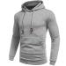 Mens Plus Size Jacquard Plaid Hoodie Sweatshirt with Kanga Pocket Lightweight Hooded Pullover Long Sleeve Sportswear X-Large B-grey