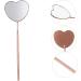 Ipetboom Eyelash Inspection Mirror Inspection Mirror for Lash Mirror Handheld Lash Mirror for Lash Tech Makeup Mirrors Lash Inspection Mirror Portable Stainless Steel Extend Heart-Shaped 18.7x5.6x0.8cm - Buy Online on GoSupps.com