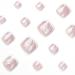 RODAKY Square French White Border Flower Toenail Art - 24Pcs Fake Nail Tips for Women - Buy Online on GoSupps.com