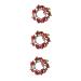 Zerodeko 3 Pcs Christmas Wreath Window Wreaths Christmas Pine Needle Decoration Christmas Swag Winter Fruit Wreath Xmas Window Garland Holiday Greenery Wreath Green Leaves Red Fruit Plastic