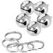 Partns Silver Dog Bells - 5 Pack Jingle Bells for Dog Collars & Decor | Durable Metal Key Rings - Buy Online on GoSupps.com