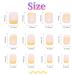Summer Lemon Pattern Short Square Press-on Fake Nails - 24PCS - Buy Online on GoSupps.com