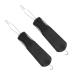 Milisten 2pcs Button Hook Zipper Puller Helper Tool Wire Loop for Seniors Independent Living Shirt Dress Clothes Pant Coat Snap Buttoner Black