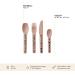 Design Letters Tritan Cutlery Set for Baby and Kids 4pcs (Nude) - BPA, BPS, and EA-Free with Alphabet Print - Drop-Safe & Dishwasher Safe - Buy Online on GoSupps.com