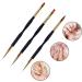 Nail Art Liner Brushes 3 Pcs Set - Dual End Pen Brush for UV Gel Nails - Painting Art DIY - Buy Online on GoSupps.com