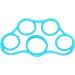 Finger Exerciser Skin Friendly 2Pcs Soft Silicone Finger Trainer Light Portable High Flexibility for Family (Lake Blue 8.8LB) - Buy Online on GoSupps.com