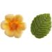 Dekora - Box of 8 Yellow Sugar Flowers and 5 Green Leaves - Edible Cake Toppers - Sugar Cake Decoration for Birthday Cakes - Buy Online on GoSupps.com