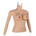 Knobco silicone breast shapes in the high collar style soft cotton filler fake breasts enhancer suitable for mastectomy prosthesis weddings mask balls cosplay (color: ivory white))