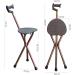 Cane Stool Foldable Walking Sticks Stool Tripod Cane Stool Walking Stick with Seat Old Man Walking Stick Elderly Crutches Stool 87cm Family - Buy Online on GoSupps.com