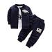 BINIDUCKLING Newborn Baby Boys Coat + Pants + Shirts Clothes Sets Toddlers Casual 3 Pieces Outfits 18-24 Months Navy