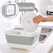 FOSJGO Dish Basin Collapsible with Drain Plug Carry Handles for 9 L Capacity Collapsible Sink Tub Dish Wash Basin Portable Dish Tub Foldable Dishpan for Camping Dish Washing Tub and RV Sink Light Green - Buy Online on GoSupps.com