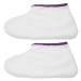 Beaupretty 1 pair of waxed feet foot covers made of paraffin wax bathroom shoes made of paraffin foot boots made of paraffin wax paraffin ankle boots moisturizing white cosmetics fluff 25.5x19x1.5 cm.White