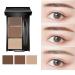 Buy Waterproof Three-Color Eyebrow Powder Kit | Natural Eyebrow Makeup | Shape & Fill Brows (02# Brown Light Brown Skin Tone) - Shop Internationally - Buy Online on GoSupps.com