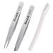 Precise Eyebrow Tweezers with Unique Shiny Silver Paint  3-in-1 1 Slant tweezers + 1 Pointed tweezers 1 Eyebrow Razor For Women. -0407002