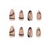 Justotry 24 Pieces Almond Black French Artificial Press On Nails - Short Swirl Stiletto Acrylic Fingernails for Women - Buy Online on GoSupps.com