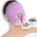 Newgo grain pillow eye mask for sinus pressure relief hot-cold therapy reusable face mask for migraines tension headache (with washable cover) violet