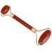 Rockcloud Natural Crystal Stone Roller Massager - Double Neck & Face Anti-Aging Tool | Red Jasper for Wrinkle Healing & Slimming Skincare - Buy Online on GoSupps.com