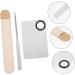 SHERCHPRY 2ensembles Plateau M langeur Cosm tique Avec Spatule Plateau De Maquillage Pour Fond De Teint Et Vernis Ongles Outils De Beaut  - Buy Online on GoSupps.com