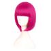 MapofBeauty 12 Inch Hot Pink Short Straight Hair BOB Wig - Natural Look International Shipping - Buy Online on GoSupps.com