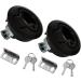 Boat Latches Flush Pull Slam Lock with Keyed Lock - Silver/Black (2pcs/4pcs) - Buy Online on GoSupps.com